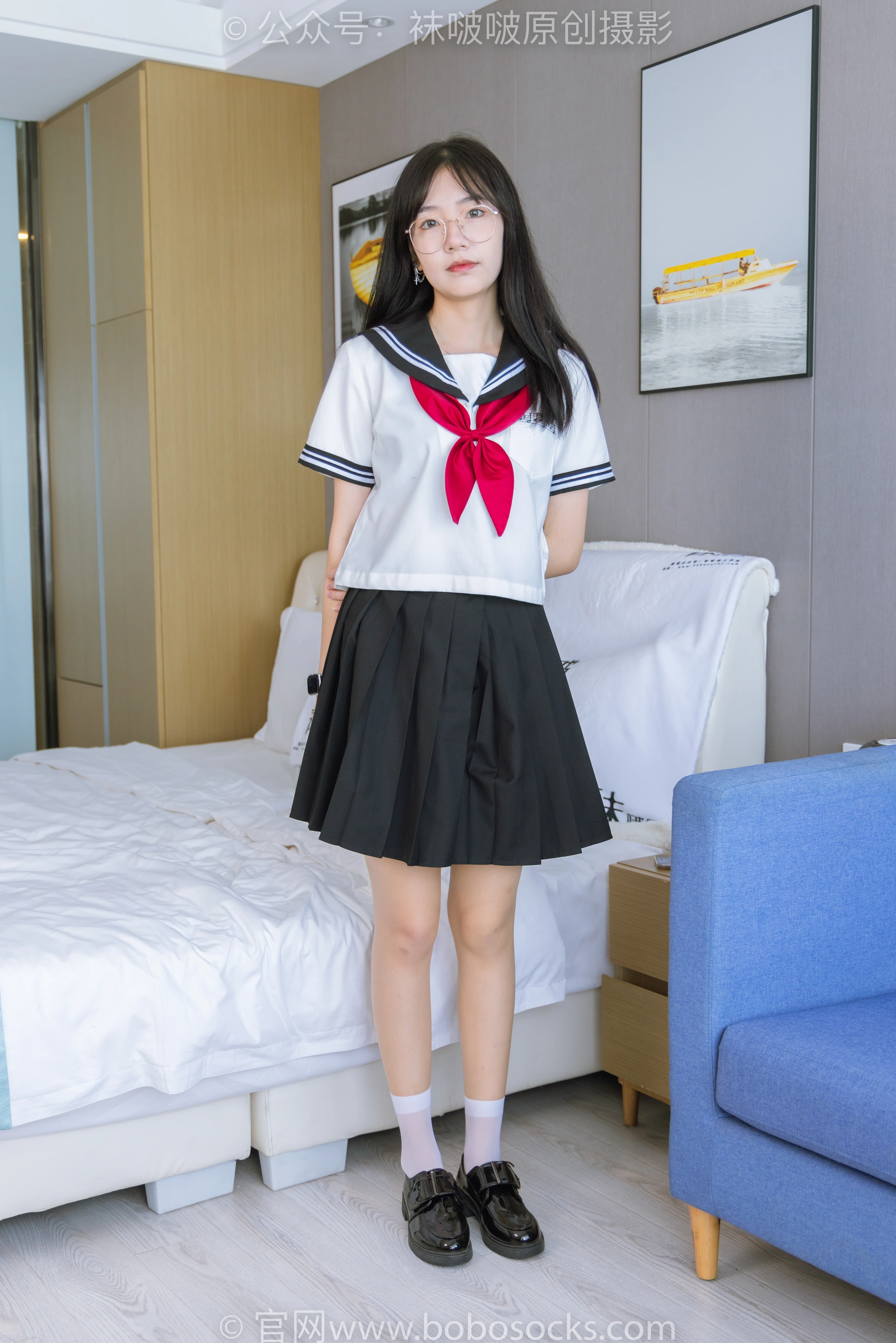 [BoBoSocks袜啵啵]NO.197 小甜豆-皮鞋、短白丝、肉丝、jk制服 0